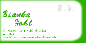 bianka hohl business card